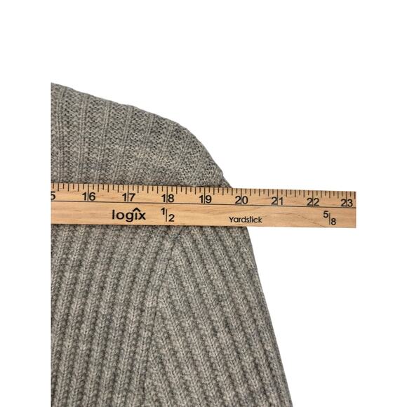 LL Bean Signature 100% Wool Full Zip Cardigan Ribbed Knit Grandpa Cabincore Lg - Picture 5 of 11